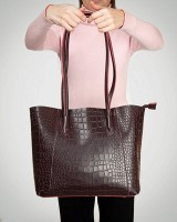 Женская кожаная сумка через плечо ALEX RAI 9349 bordo