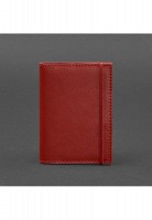 Кожаная обложка для паспорта 1.0 красная краст  BN-OP-1-RED