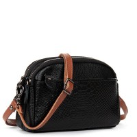 Женский молодежный кожаный клатч ALEX RAI 19204 black