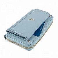 Английский женский кожаный кошелек Ashwood J54 WINTER SKY (Зимнее небо)