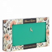 Женский кожаный кошелек Ashwood J51 GUMDROP-GREEN с RFID защитой