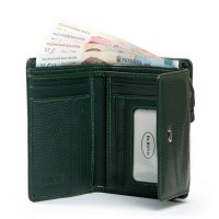 Женский кожаный кошелек Bright DR. BOND WS-31 green