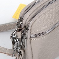 Женский молодежный кожаный клатч ALEX RAI 6088 beige