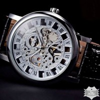 Женские часы скелетон Winner Silver II (1115)