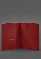 Кожаная обложка для паспорта 1.2 красная BN-OP-1-2-RED