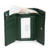 Женский лаковый кожаный кошелек PE DR. BOND PEW214 green