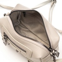 Женский молодежный кожаный клатч ALEX RAI 60072 pale grey
