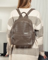 Женский кожаный рюкзак ALEX RAI 95518-9 khaki