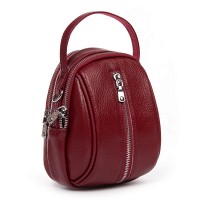 Женский молодежный кожаный клатч ALEX RAI 88082 bordo