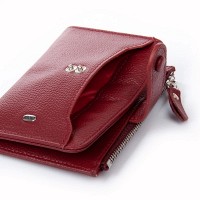 Женский кожаный кошелек Classik  DR. BOND WN-23-17 wine-red