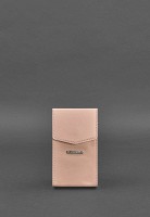 Женская кожаная поясная сумка/кроссбоди вертикальная BlankNote Mini розовая - BN-BAG-38-1-PINK
