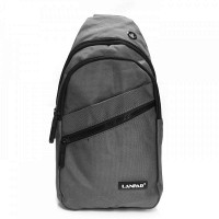 Мужская тканевая сумка-слинг Lanpad 83029 gray