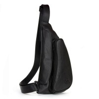 Мужская кожаная сумка слинг BRETTON 9186-68 black