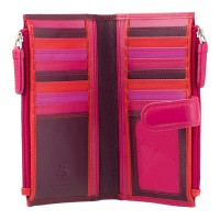 Женский кожаный кошелек Visconti RB100 Bermuda c RFID (Plum Multi)