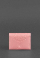 Кожаный кард-кейс BlankNote 3.0 розовый с мандалой bn-kk-3-pink-peach