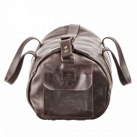 Дорожная коричневая кожаная сумка Grande Pelle 11044