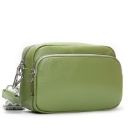 Женский молодежный кожаный клатч ALEX RAI 3803 apple green