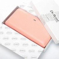 Женский кожаный кошелек Bright DR. BOND W201 pink purple