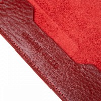 Кожаная обложка для паспорта GRANDE PELLE 11480 Красный
