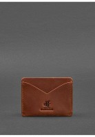 Женская кожаная визитница 5.0 светло-коричневая Crazy Horse BN-KK-5-K-KR