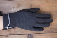 Перчатки сенсорные женские чёрные трикотажные 1805-5s1 S