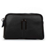 Молодежный клатч из кожи ALEX RAI 88084 black