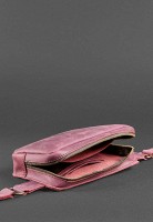 Женская кожаная поясная сумка BlankNote Dropbag Mini Crazy Horse бордовая BN-BAG-6-VIN-KR