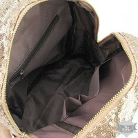Женский золотой рюкзак 0883
