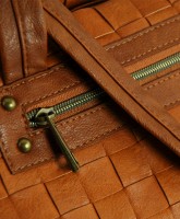 Женская плетенная коричневая сумка TRAUM из кожзама 7241-03