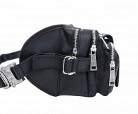 Кожаная мужская черная сумка на пояс Tarwa ra-1560-4lx