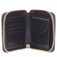 Кожаный женский кошелек Smith and Canova 26803 Althorp (Black-Tan)