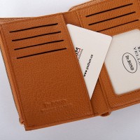 Женский кожаный кошелек Classik  DR. BOND WN-23-18 yellow