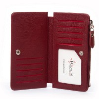 Женский кожаный кошелек Classik  DR. BOND WN-23-16 wine-red