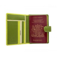 Кожаная обложка для паспорта Visconti rb75 lime m