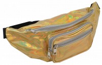 Сумка на пояс голограмная Loren SS113 золотая