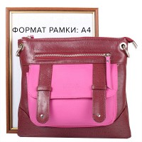 Женская сумка из кожзаменителя LASKARA lk-10238-bordeaux-fuchia