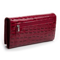 Женский лаковый кожаный кошелек PE DR. BOND PEW501-2 red