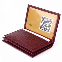 Женская кожаная визитница ST Leather 19218 Бордовая