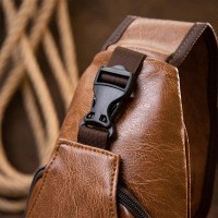 Мужская сумка слинг из кожзаменителя Vintage 20573