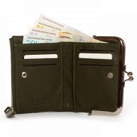 Женский кожаный кошелек Classik  DR. BOND WN-23-13 green