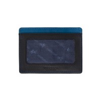 Мужской кожаный картхолдер Visconti VSL58 (Black/Cobalt)