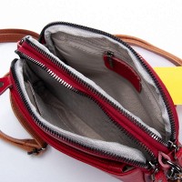 Женский молодежный кожаный клатч ALEX RAI 19204 red