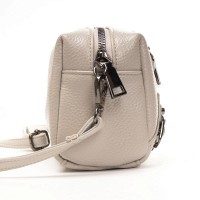 Женский молодежный кожаный клатч ALEX RAI 60072 pale grey