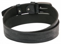 Мужской кожаный ремень под джинсы Skipper 1142-38 черный 3,8 см