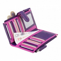 Женский кожаный кошелек Visconti rb100 berry m