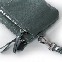 Женская кожаная косметичка Cosmetic  A-00276 blue