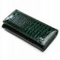 Женский лаковый кожаный кошелек PE DR. BOND PEW501 green