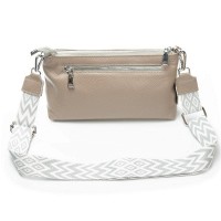 Женский молодежный кожаный клатч ALEX RAI 3092-1 l.grey
