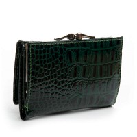 Женский лаковый кожаный кошелек PE DR. BOND PEW214 green