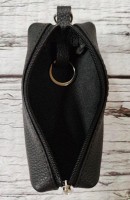 Кожаная мужская ключница тубус  классика SHVIGEL 16226 Черная